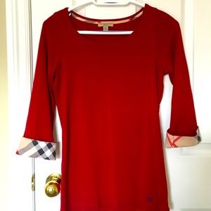 Large red ladies Burberry top